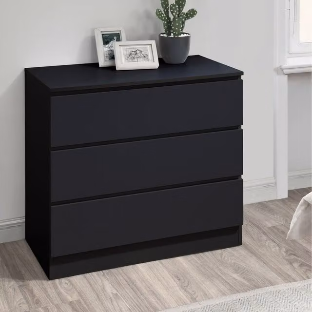 Birlea Modern Matt Black Freestanding Bedroom Chest