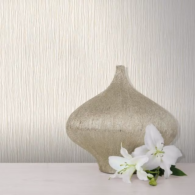 Muriva Abstract Minimalist Wallpaper in Beige and Yellow