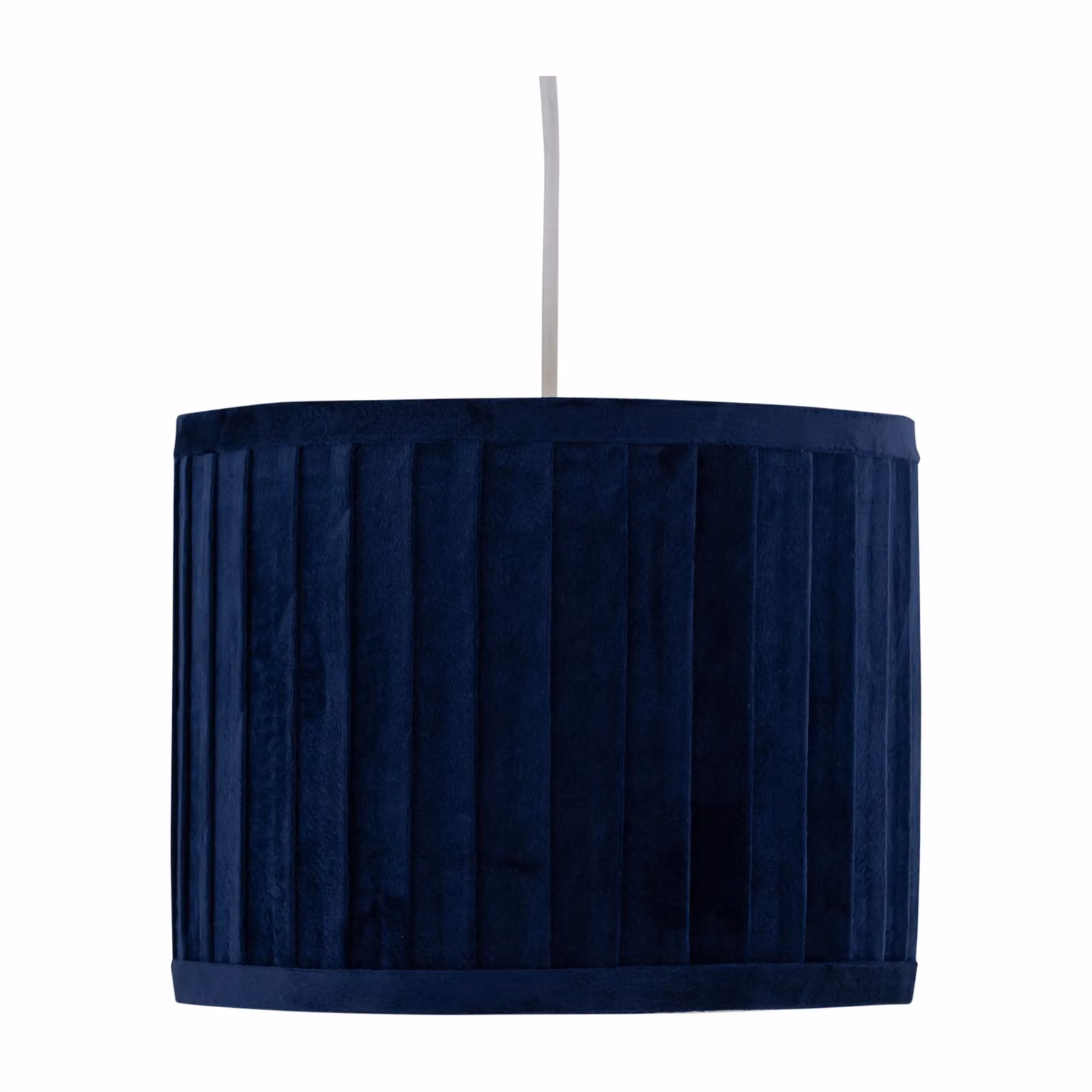 First Choice Lighting Sundance Navy Blue Velvet Pleated Round Lamp Shade with Gold Inner, Diameter: 25 cm – 4