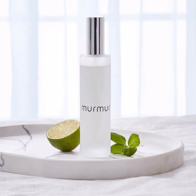 Murmur Spa Fresh Room Spray in White and Silver Glass