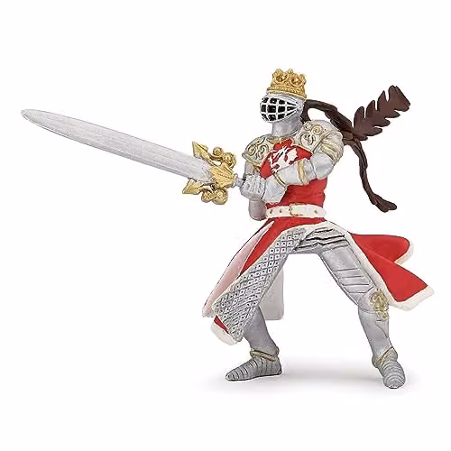 Papo Realistic King with Dragon and Sword Figure, Multicolour, W/D/H: 12 x 9 x 9.5 cm