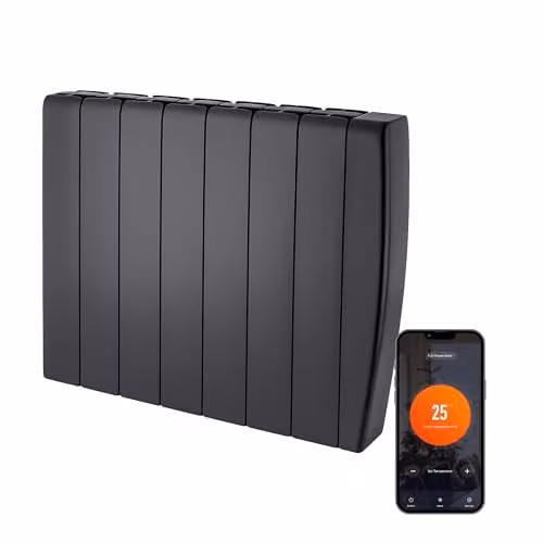TCP Smart 2000W Black Ceramic Panel Electric Convector Radiator with WiFi and App Control – 1