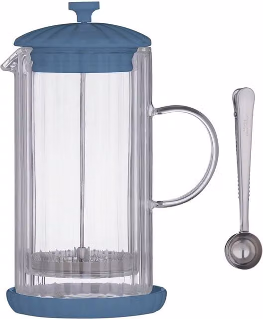 Price & Kensington Luxe Cafetiere French Press, 1 Litre, Bluebell Blue – 1