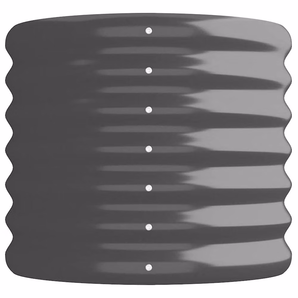 Berkfield Home Garden Powder-coated Steel Raised Bed in Anthracite Grey, W/D/H: 152 x 40 x 36 cm – 4