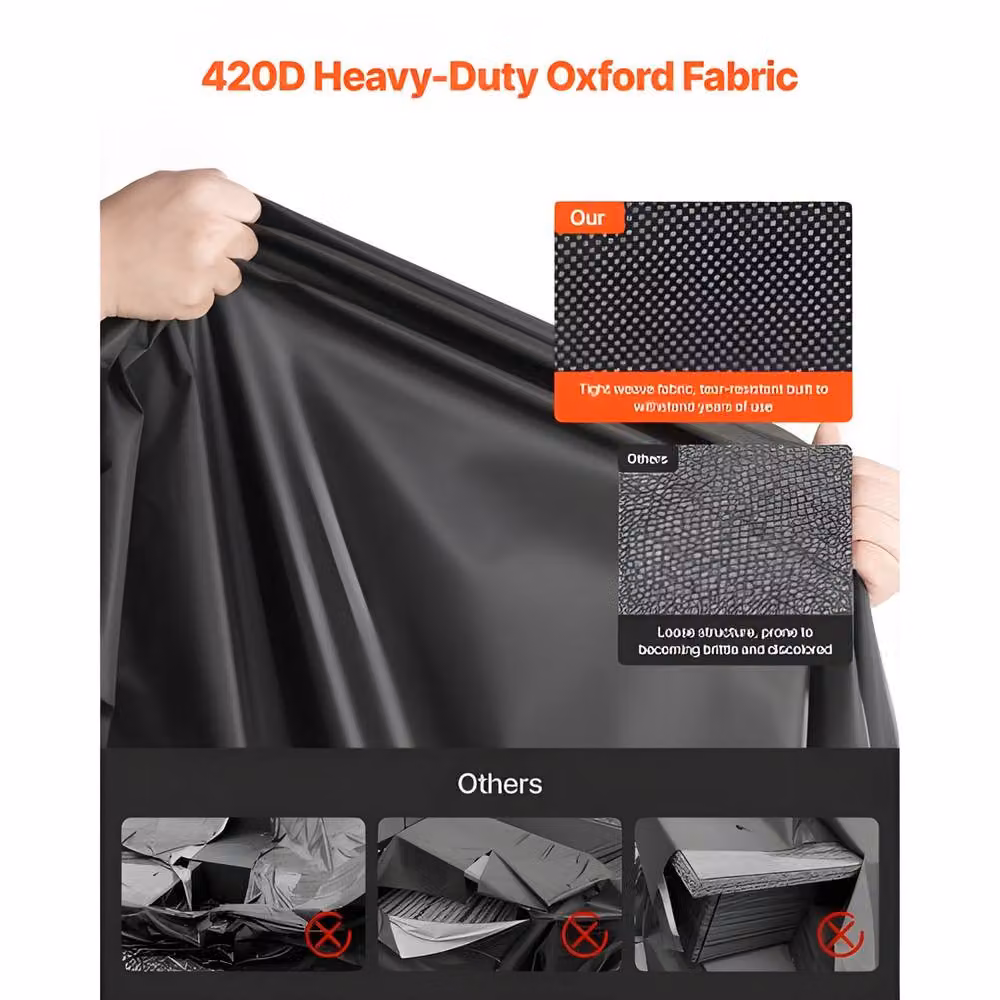 VEVOR Heavy Duty Waterproof Corner Sofa Patio Furniture Cover in Black – 4