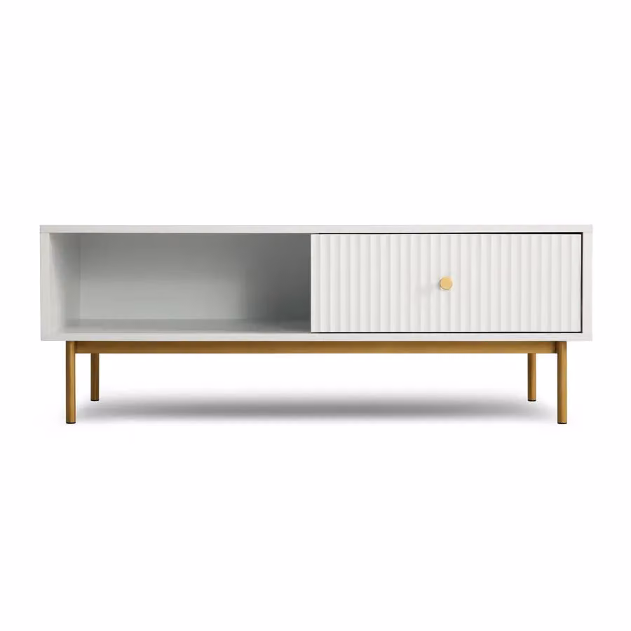 Home Garden Direct Devon White Rectangular Coffee Table with Drawer – 2