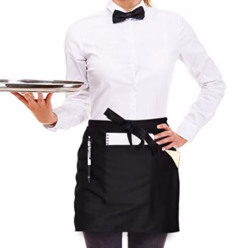 Joeji's Black Waist Apron with Pockets, Pack of 3 – 2