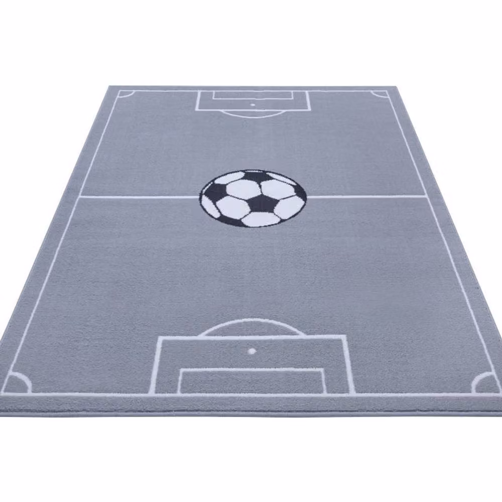 THE RUGS Estadio Polypropylene Football Play Rug for Children in Grey, W: 80 cm, L: 150 cm – 2