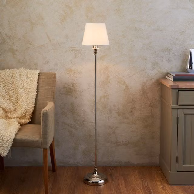Pagazzi Fable Rechargeable LED Touch Floor Lamp in Polished Chrome and Silver