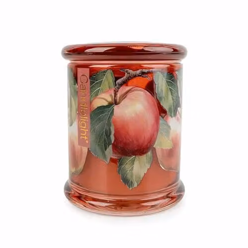 Madison & Mayfair Orchard Apple & Nutmeg Large One Wick Candle in Red – 1