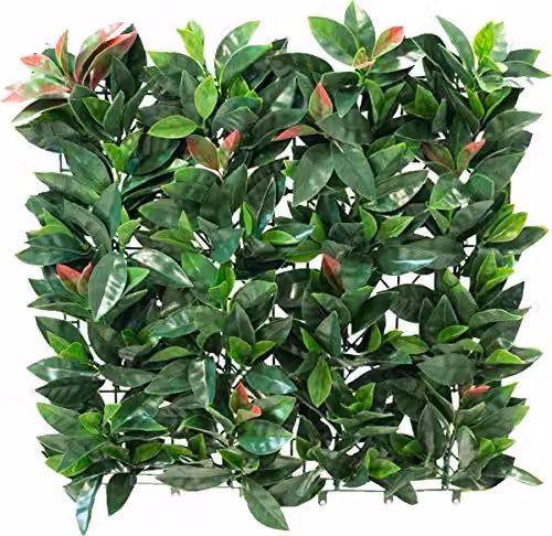 Papillon Primrose Green Artificial Hedge Panels, Pack of 8, W/H: 50 x 50 cm