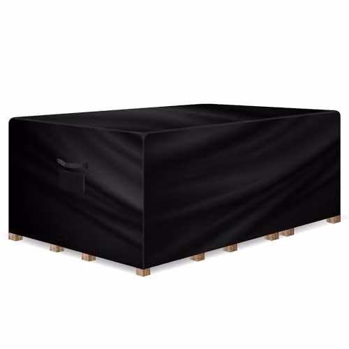 Gracious Gardens Waterproof Black Oxford Fabric Sofa Cover, W/D/H: 90 x 90 x 75 cm