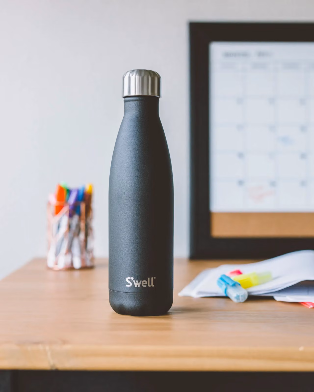S'well Onyx Vacuum Insulated Stainless Steel Water Bottle, Black, 500 ml – 2