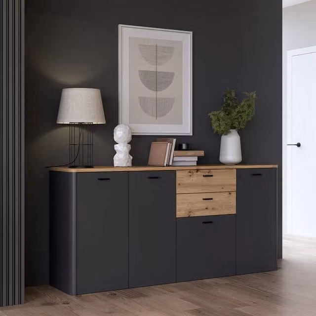 Furniture To Go Klara Wide Chest in Grey