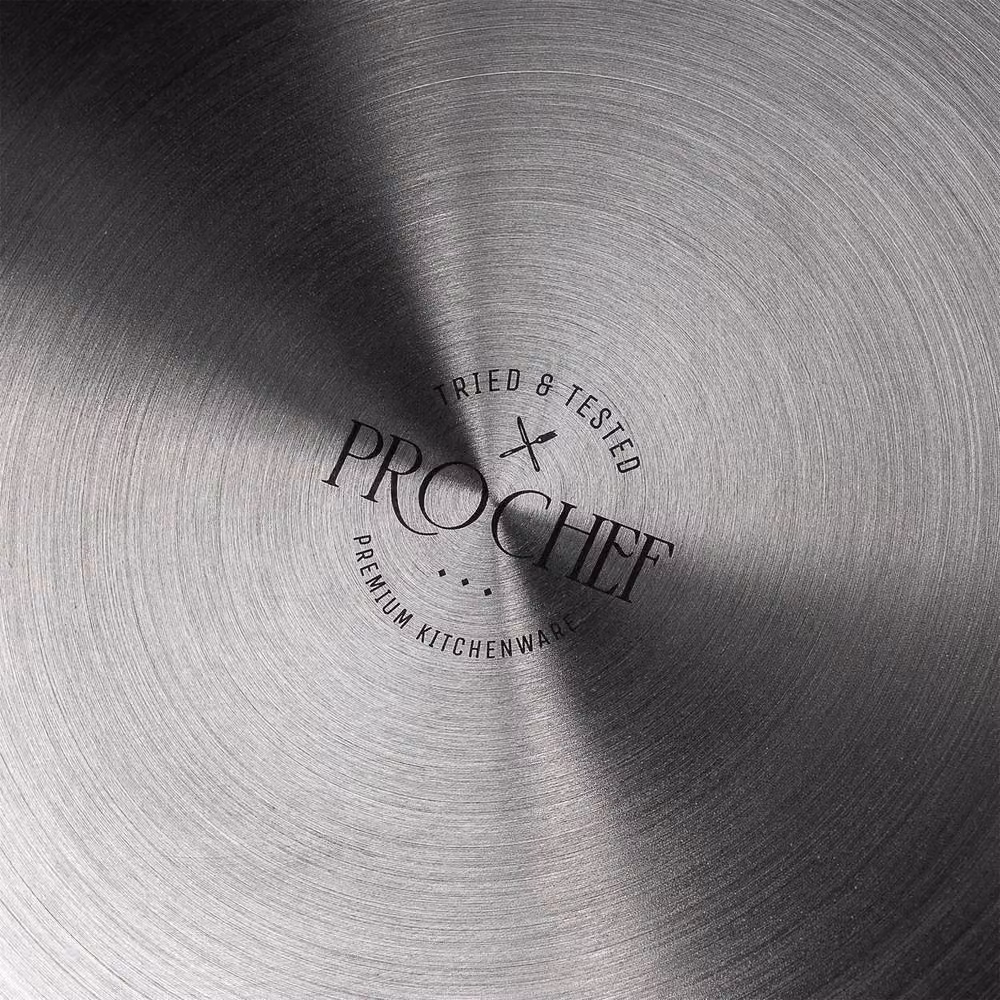 Prochef Stainless Steel Saucepan with Glass Lid, Silver, 18 cm – 4