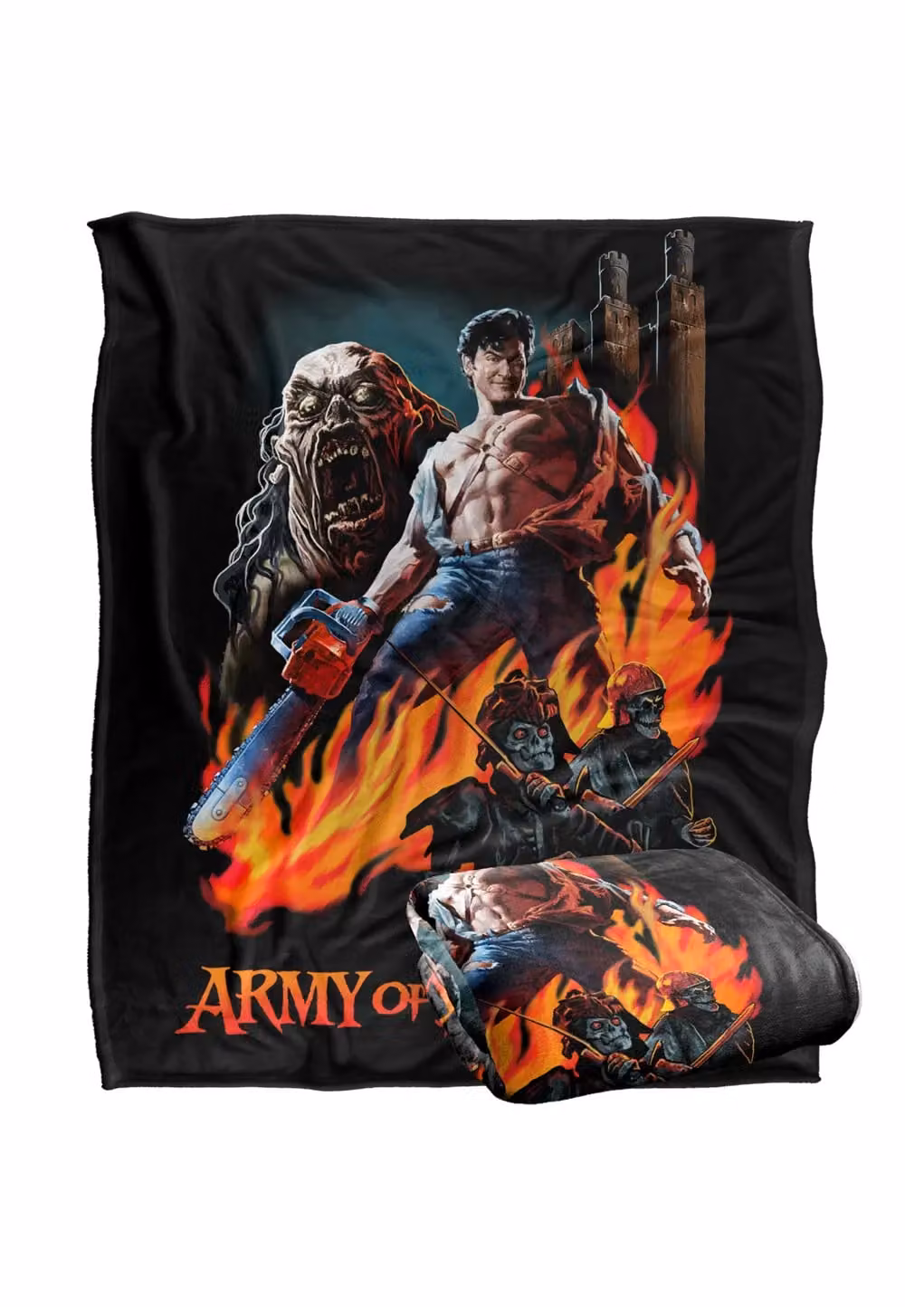 LOGOVISION Army of Darkness Super Soft Microfibre Fleece Throw Blanket, Multicolour, W: 152 cm, D: 127 cm – 7