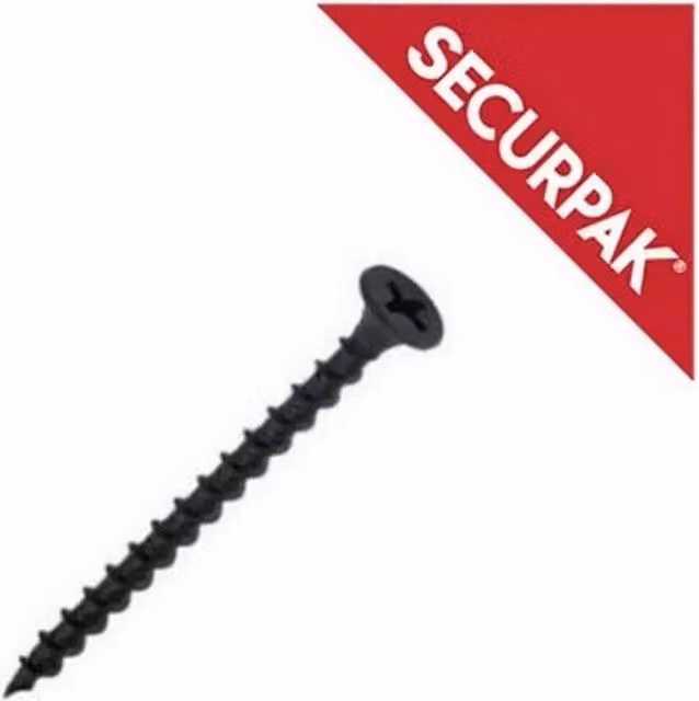 Securpak Black Drywall Screws, Pack of 35