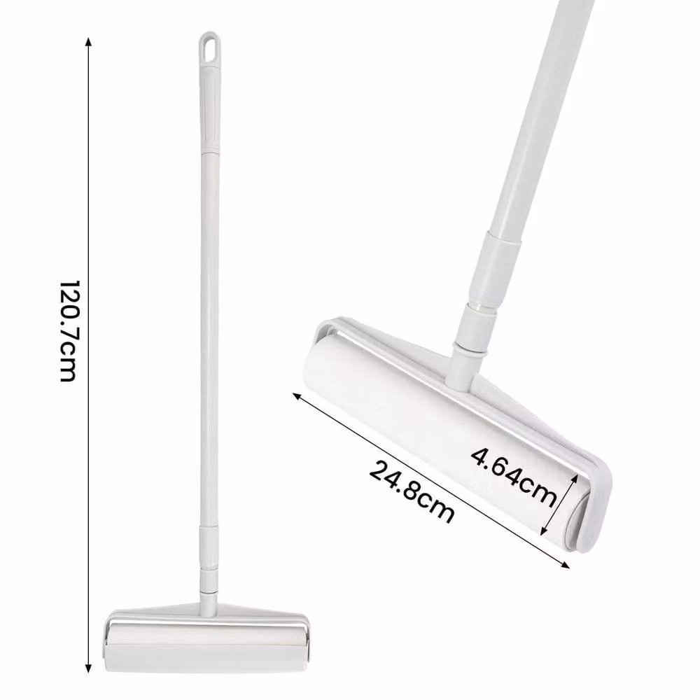 PAWNORA Floor Lint Roller with Long Handle in White – 2