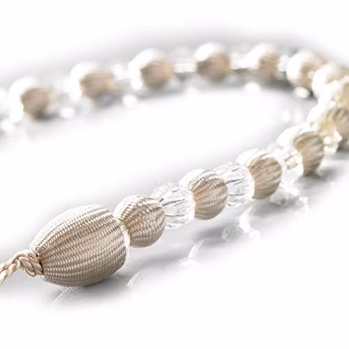 Alan Symonds Earle Beaded Rope Curtain Tie Back Pair, Beige – 1