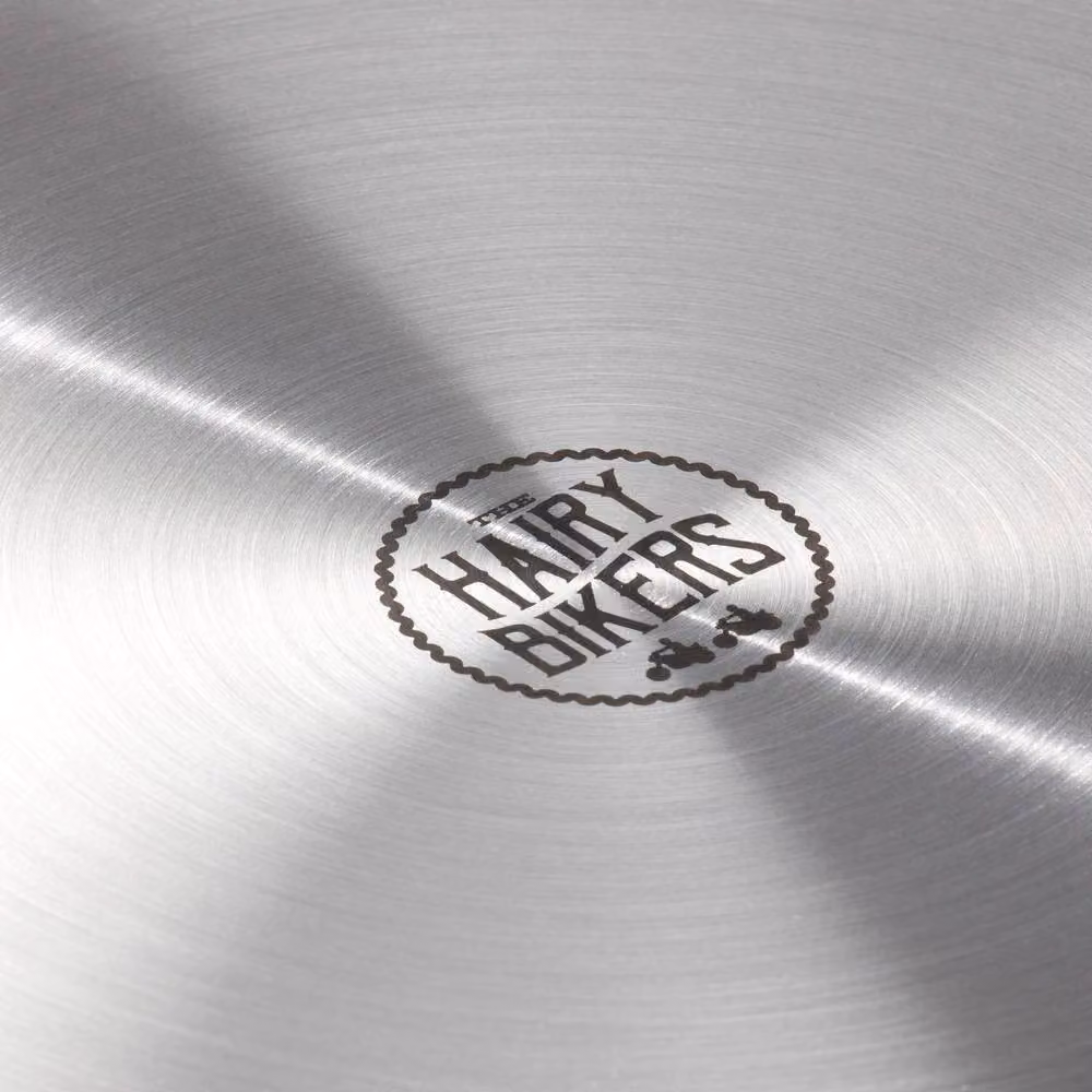 Hairy Bikers Non Stick Extra Durable Hex Guard Wok in Silver, Diameter: 30 cm – 4