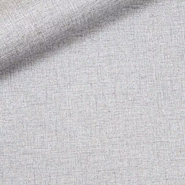 Sophie Laurence Plain Linen Effect Texture Silver Grey Heavyweight Wallpaper - Grey