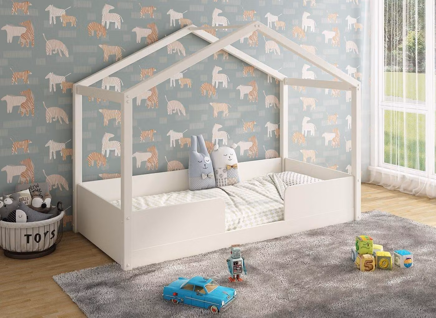 Dreams Malee Kids Wooden Bed in White