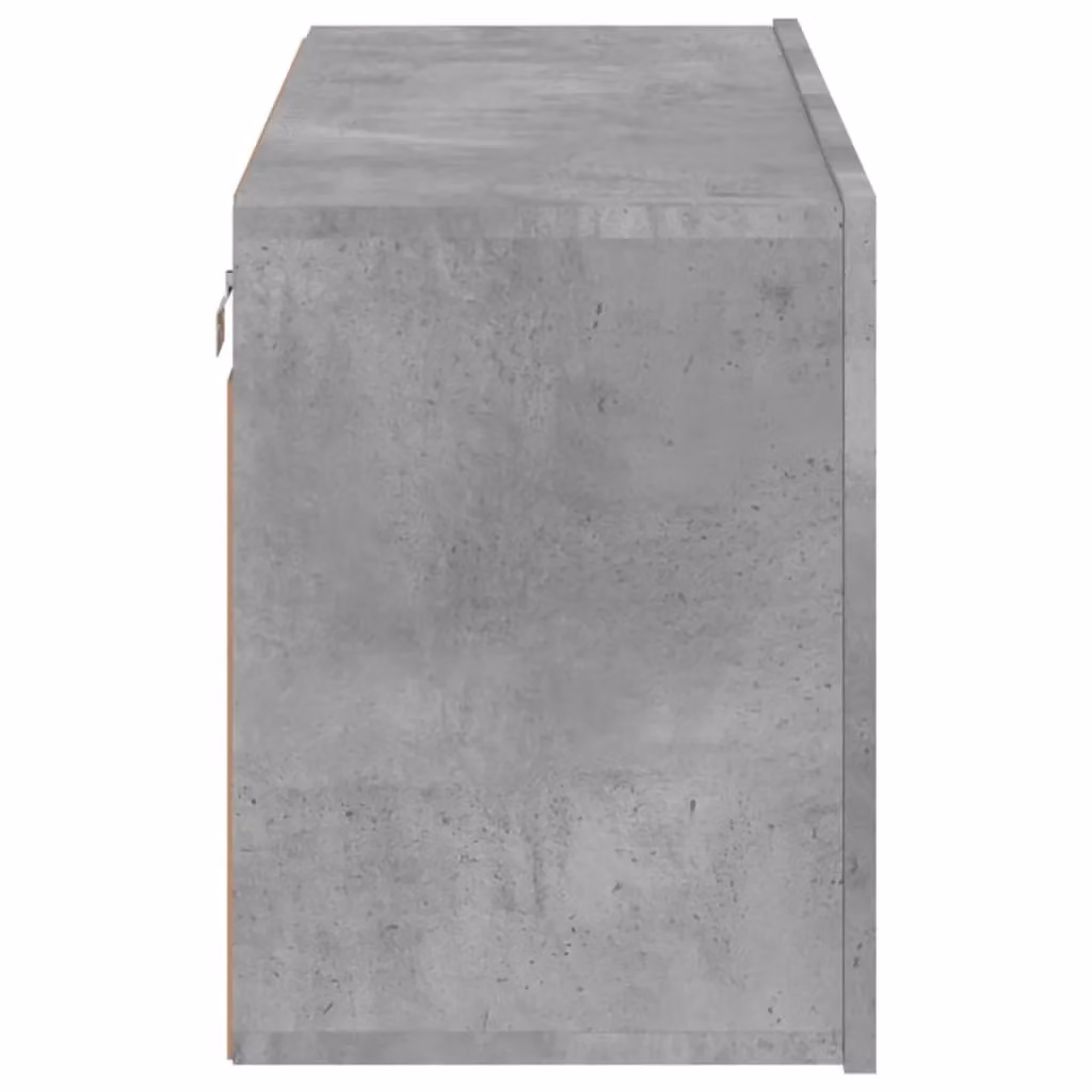 Berkfield Home Wall-mounted TV Cabinet in Concrete Grey, W/D/H: 80 x 30 x 41 cm – 5