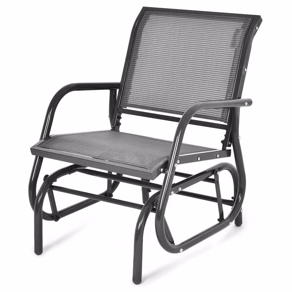 Kelvenix Modern Garden Glider Chair with Matt Grey Metal Frame – 3