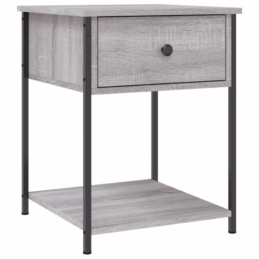 Berkfield Home Set of 2 Grey Sonoma Bedside Tables, W/D/H: 44 x 45 x 58 cm – 3