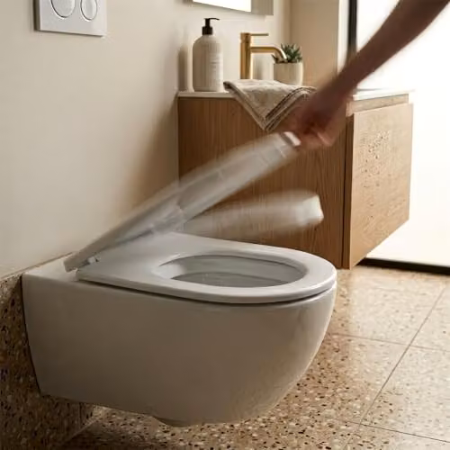 Harbour Housewares Soft Close Plastic Toilet Seats in White, Pack of 2 – 4
