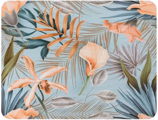 Benjamin Tate Design Pink and Blue Floral Fleece Blanket, W/D/H: 120 x 150 cm – 2