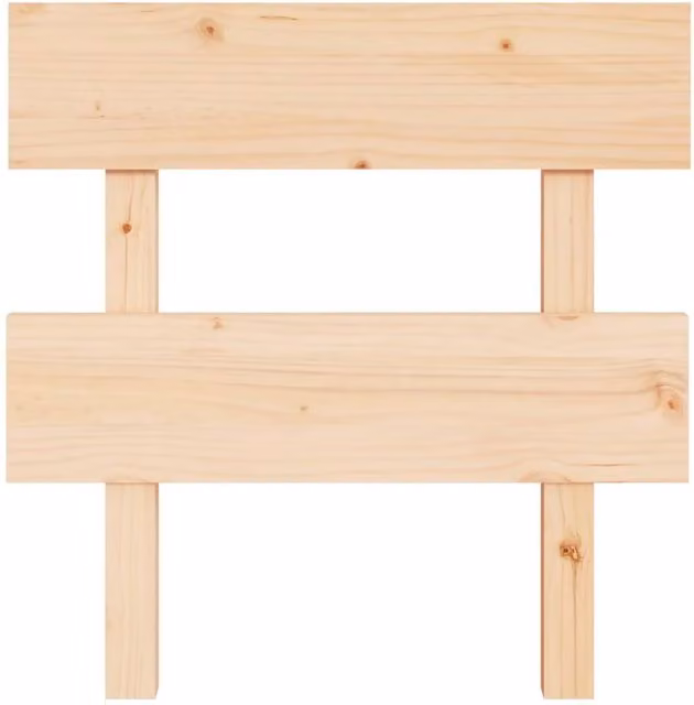 Berkfield Home Beautiful Bed Headboard in Light Tan Solid Pine Wood, W: 93.5 cm, D: 3 cm, H: 81 cm – 1