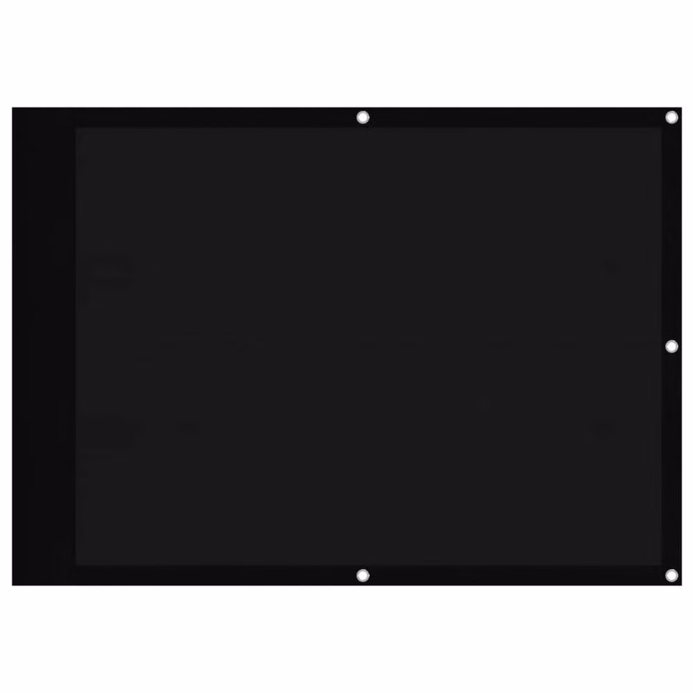 Berkfield Home Versatile Black Balcony Screen with Eyelets, W: 75 cm, H: 800 cm, 100% Polyester Oxford Fabric – 2