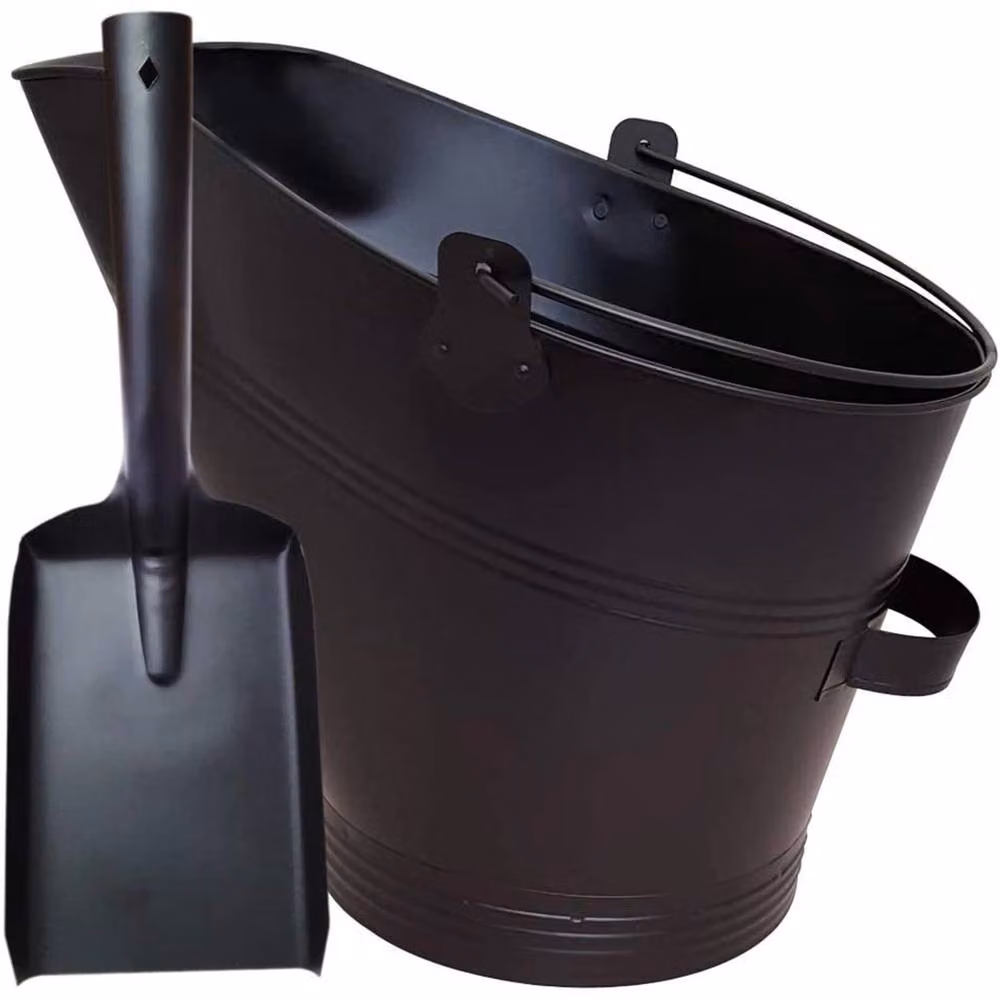Havendro Coal Bucket and Shovel Set Steel Fireside Ash Scuttle in Black – 3