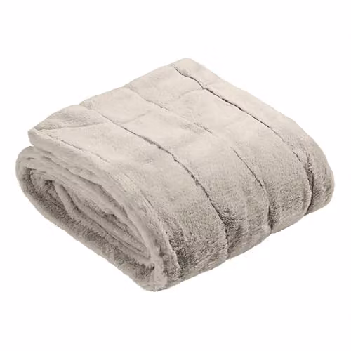 Paoletti Empress Faux Fur Throw in Grey, W/D/H: 130 x 180 cm – 1
