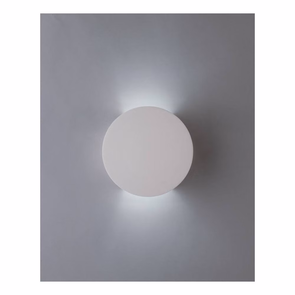 Netlighting LEIRON White Plaster and Ceramic Minimalist Up and Down Wall Light W/D/H: 15.5 x 7 x 1 cm – 2