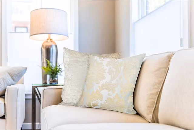 NewEdgeBlinds Boho Floral Square Cushion Cover in Beige and Yellow