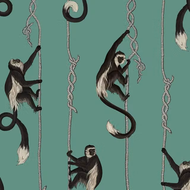 House of Hackney Parakeet Green Wallpaper