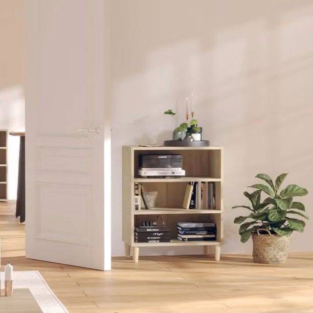 Berkfield Home Sonoma Oak Sideboard in Brown, W/D/H: 57 x 35 x 70 cm – 1