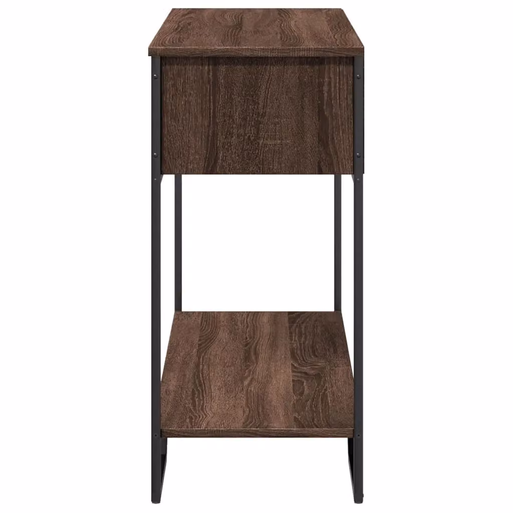 Berkfield Home Classic Console Table in Brown Oak, W/D/H: 100 x 35 x 74.5 cm – 4