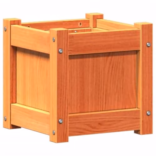 vidaXL Garden Planter Tub in Brown Solid Wood W/D/H: 31 x 31 x 31 cm – 1