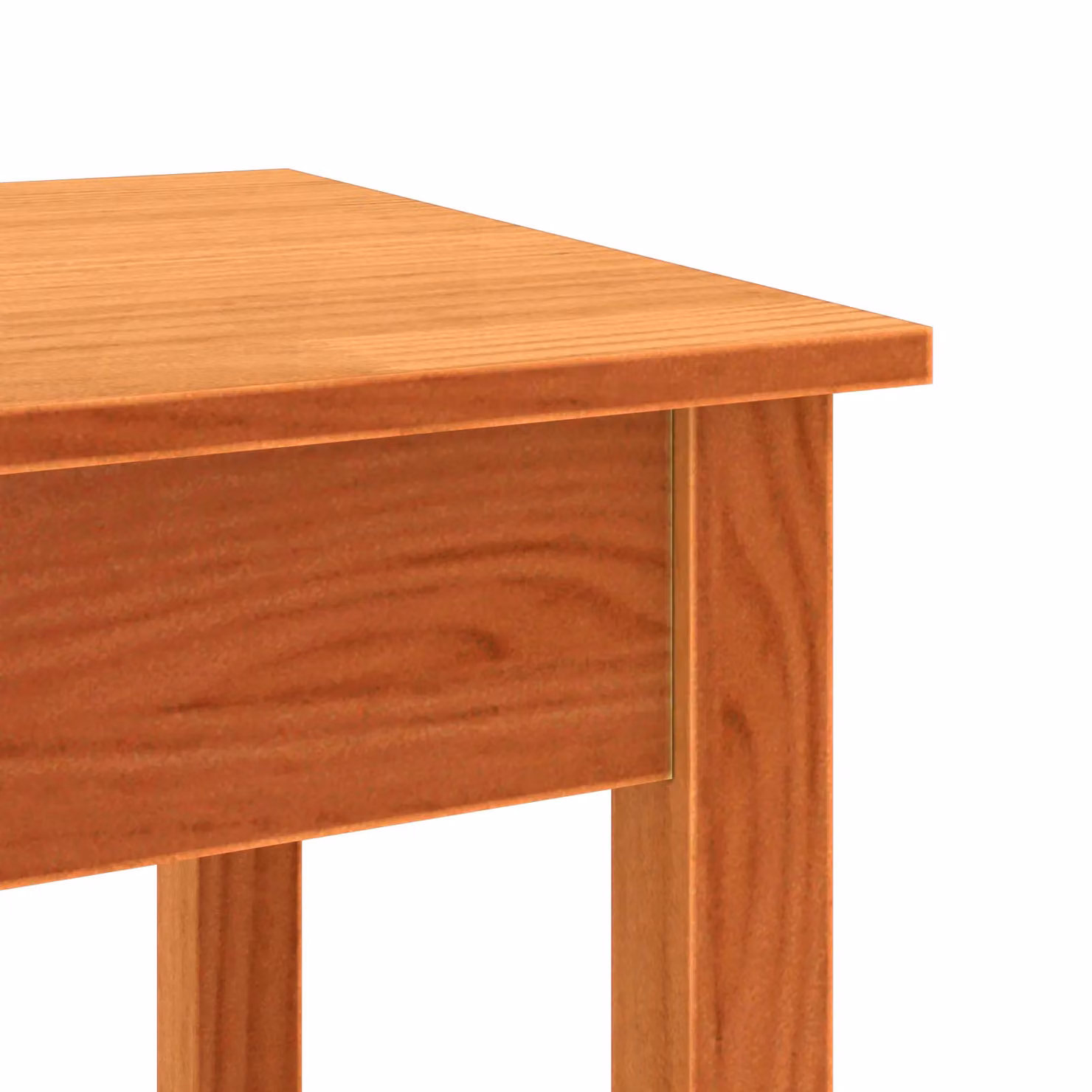 Berkfield Home Solid Pine Wood Console Table in Wax Brown, W/D/H: 110 x 40 x 75 cm – 3