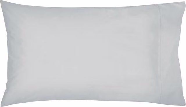 Bedeck of Belfast 1951 Luxury 300 Thread Count Egyptian Cotton Percale Standard Pillowcase in Silver