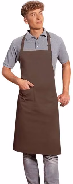 Karlowsky Basic Pocket Bib Apron in Light Brown