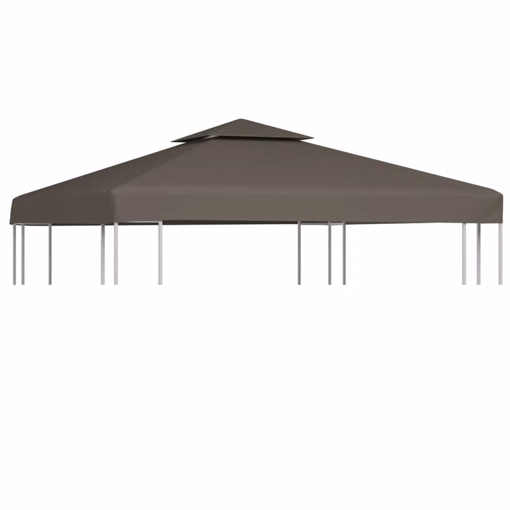 Berkfield Home Durable 2-Tier Polyester Gazebo Top Cover in Beige – 2