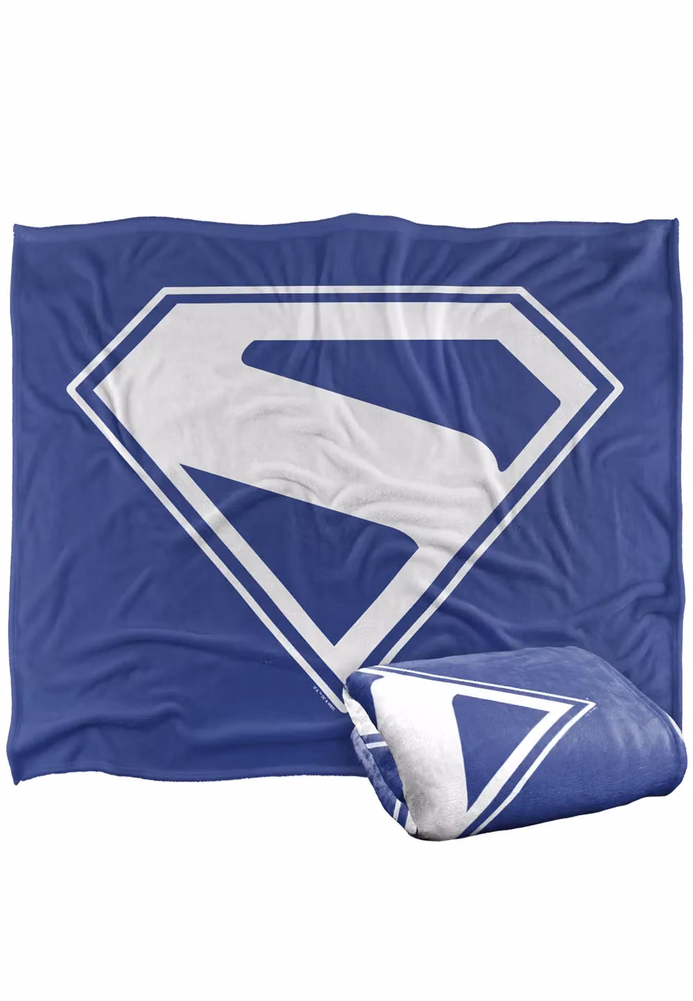 DC Comics Superman 2025 New Logo White Super Soft Microfibre Fleece Throw Blanket W/D/H: 152 x 127 cm – 6