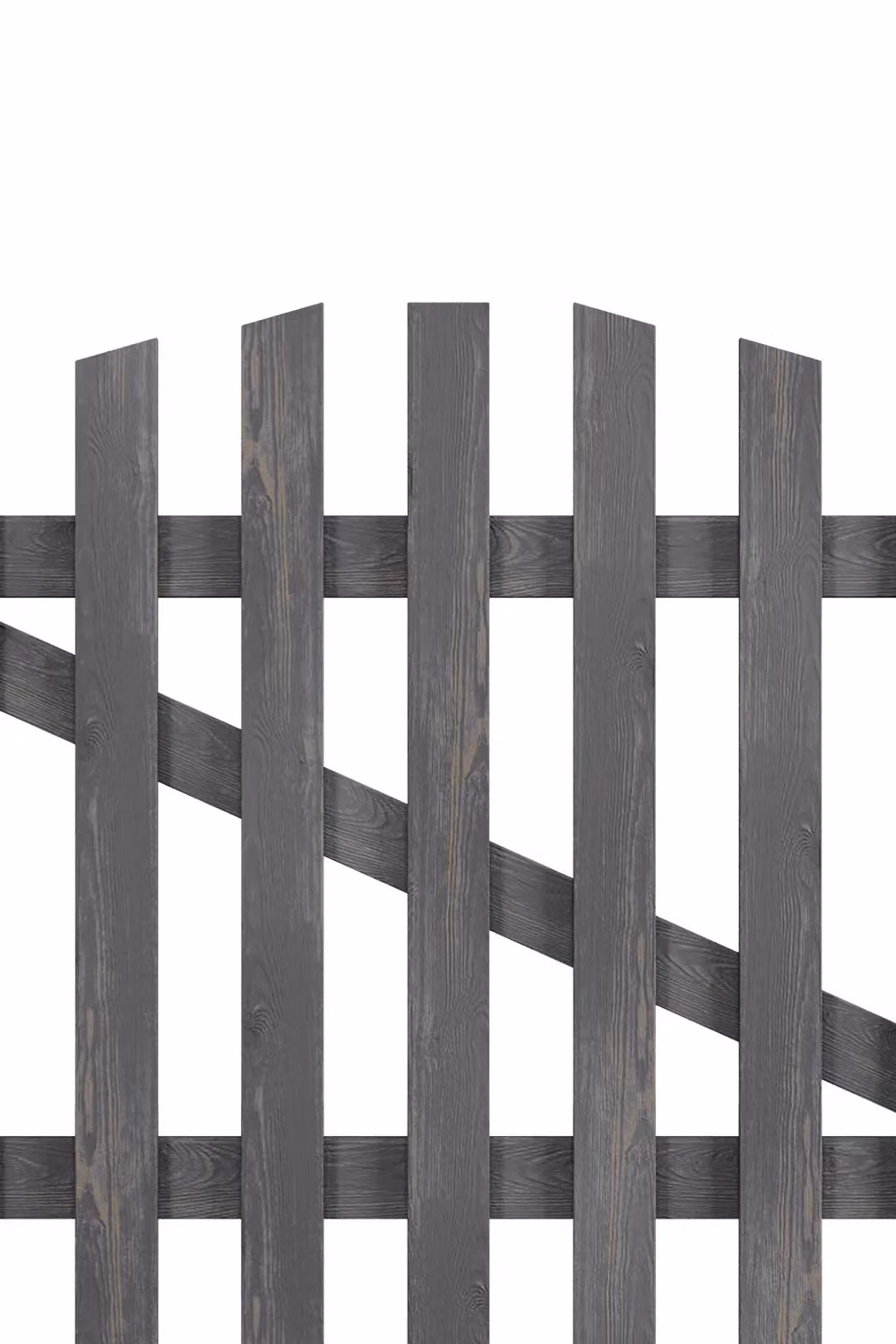 Living and Home Grey Arched Wooden Outdoor Garden Gate, W: 120 cm, H: 90 cm – 4