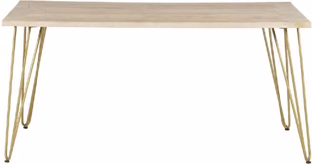 IH Design Dallas Rectangular 6 Seater Dining Table in Light Mango Wood
