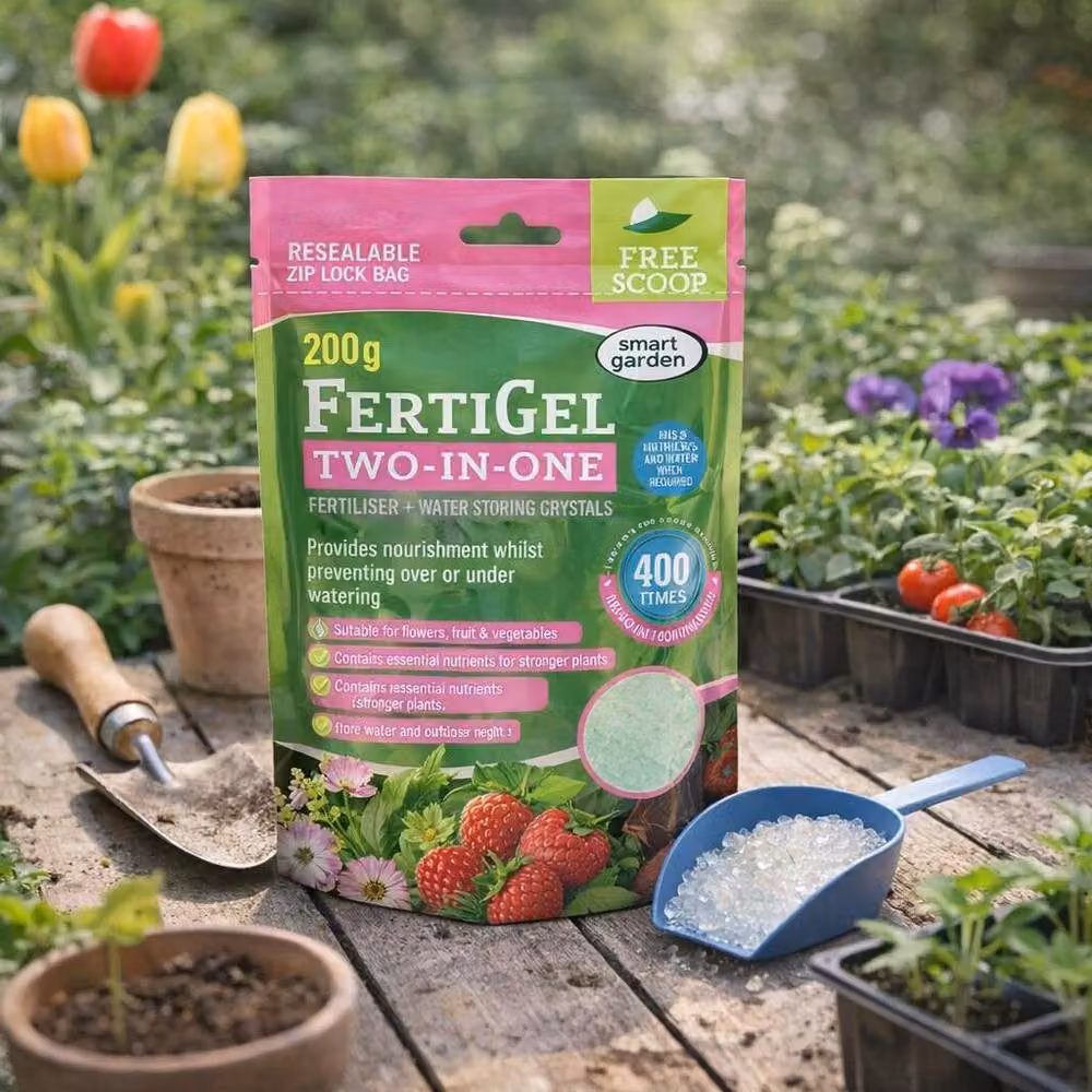 Smart Garden Products Fertigel 2 in 1 Slow Release Fertiliser and Water Hydrating Crystals, 200g – 3
