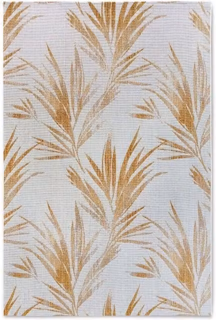 Villeroy & Boch 1767 Floral Flat Weave Indoor Outdoor Rug in Beige, W: 160 cm, D: 235 cm